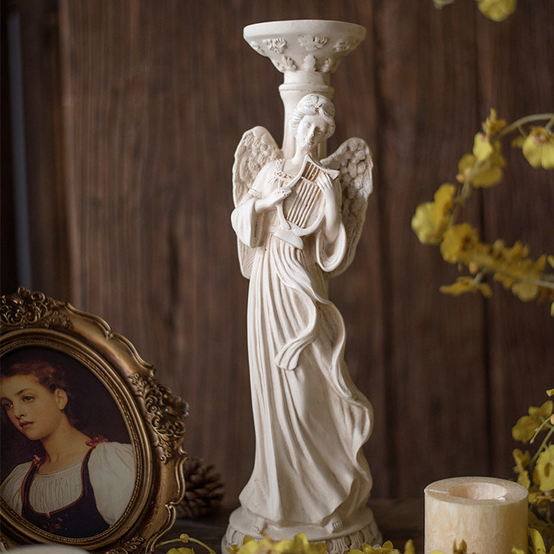 Vintage Athenian Goddess Sculpture Candle Holder