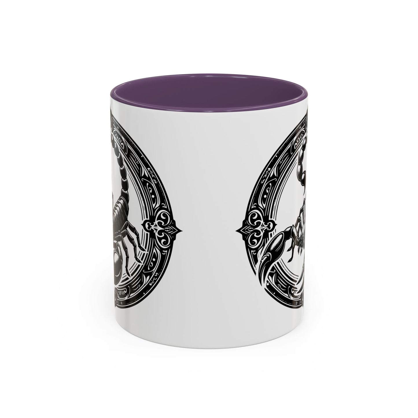 Scorpio Accent Coffee Mug - Personalized Gift, Zodiac Decor, Astrology Lover's Mug, Black and White Design, Birthday Gift