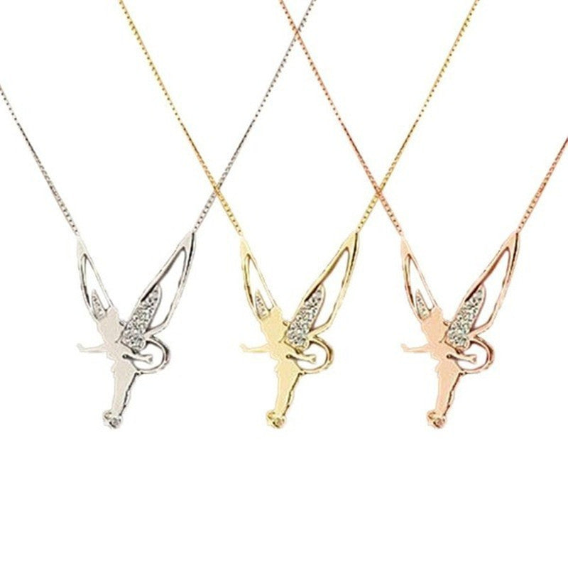 Diamant Ange Ailes Collier Charme De Mode Bijoux