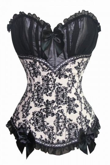 Brown Brocade Tight Court Corset