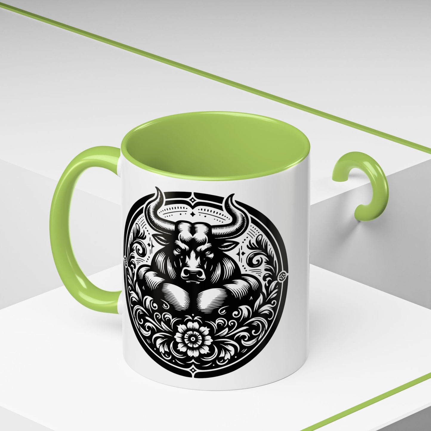 Bull-Themed Accent Coffee Mug for Animal Lovers, Unique Gift for Birthdays, Farmhouse Decor, Coffee Lover's Mug, 11oz and 15oz Options