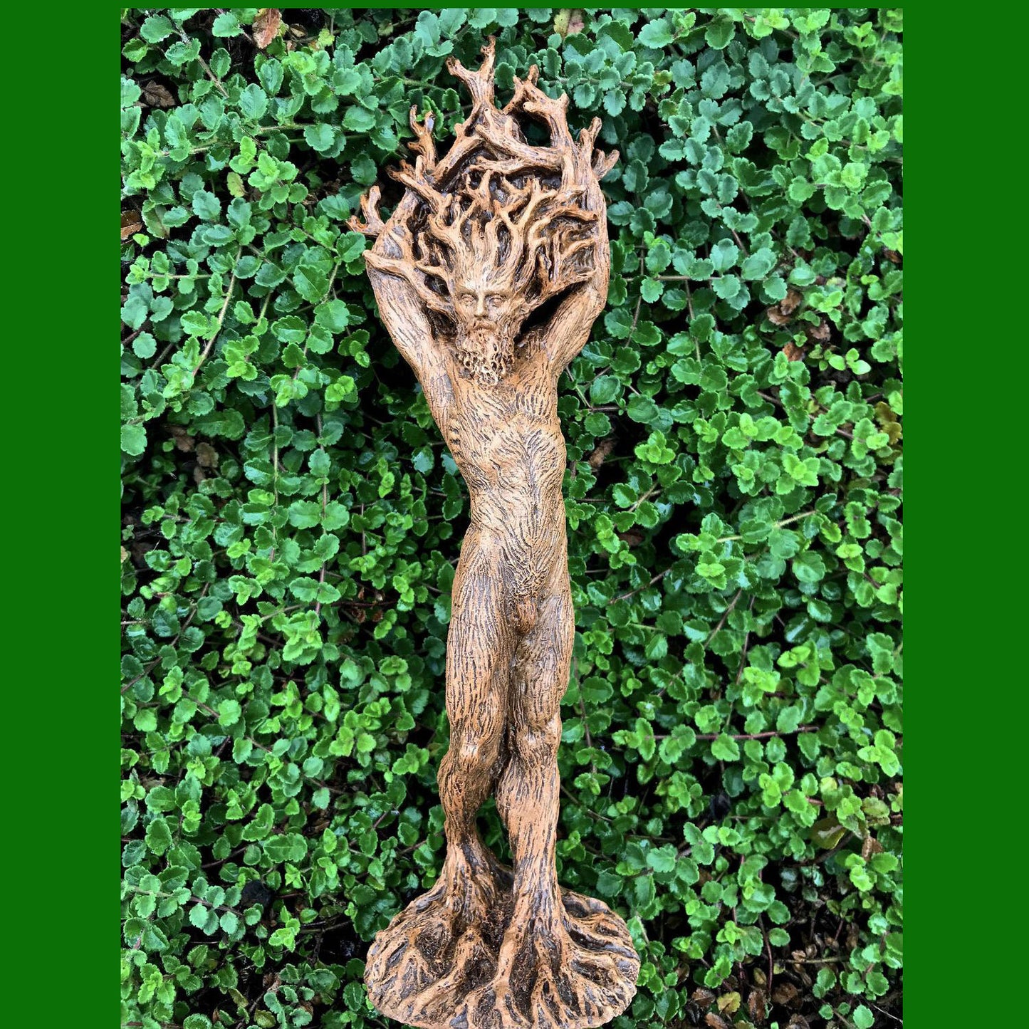 Statue de la déesse de la forêt en résine ornements d'artisanat de jardin Ornements de l'homme vert Statue Arbre Ornements de Dieu