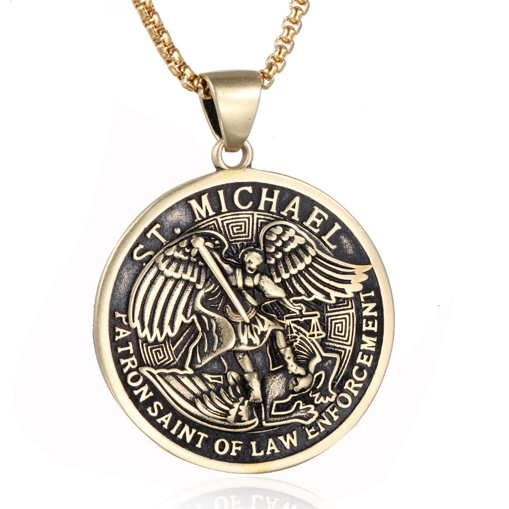 Vintage Zodiac Sun Titanium Steel Pendant