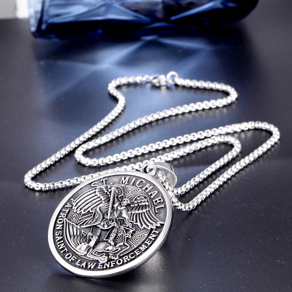 Vintage Zodiac Sun Titanium Steel Pendant