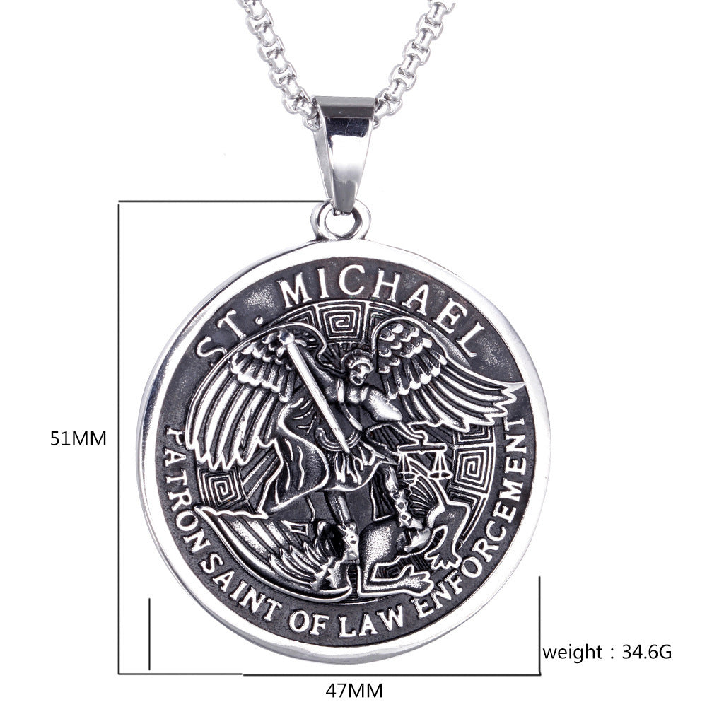 Vintage Zodiac Sun Titanium Steel Pendant