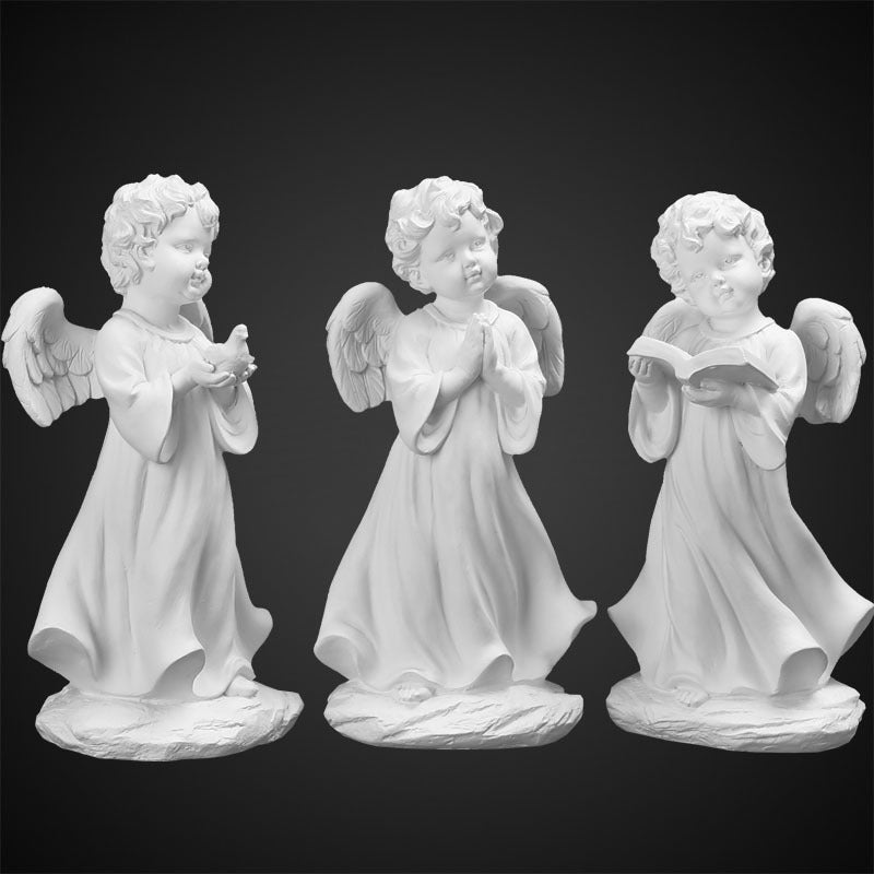 Angel Plaster Statue Decoration Nordic Desktop Ins Decoration Cute Mini Trumpet Portrait Sculpture Figure Statue