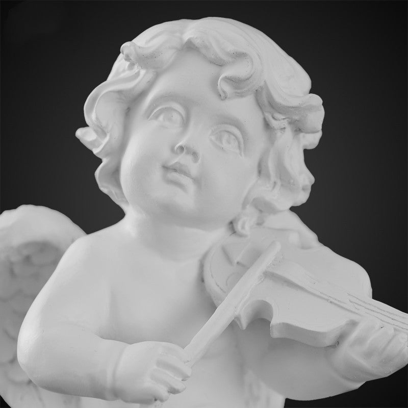 Statue, Ange en plâtre, Ornement Nordique sculpture d'ange mignon miniature.
