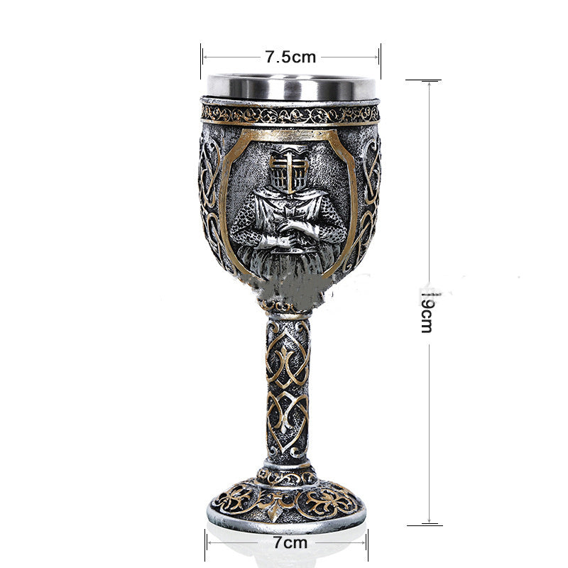 Three-Dimensional Wolf Head Stainless Steel Tall Cup