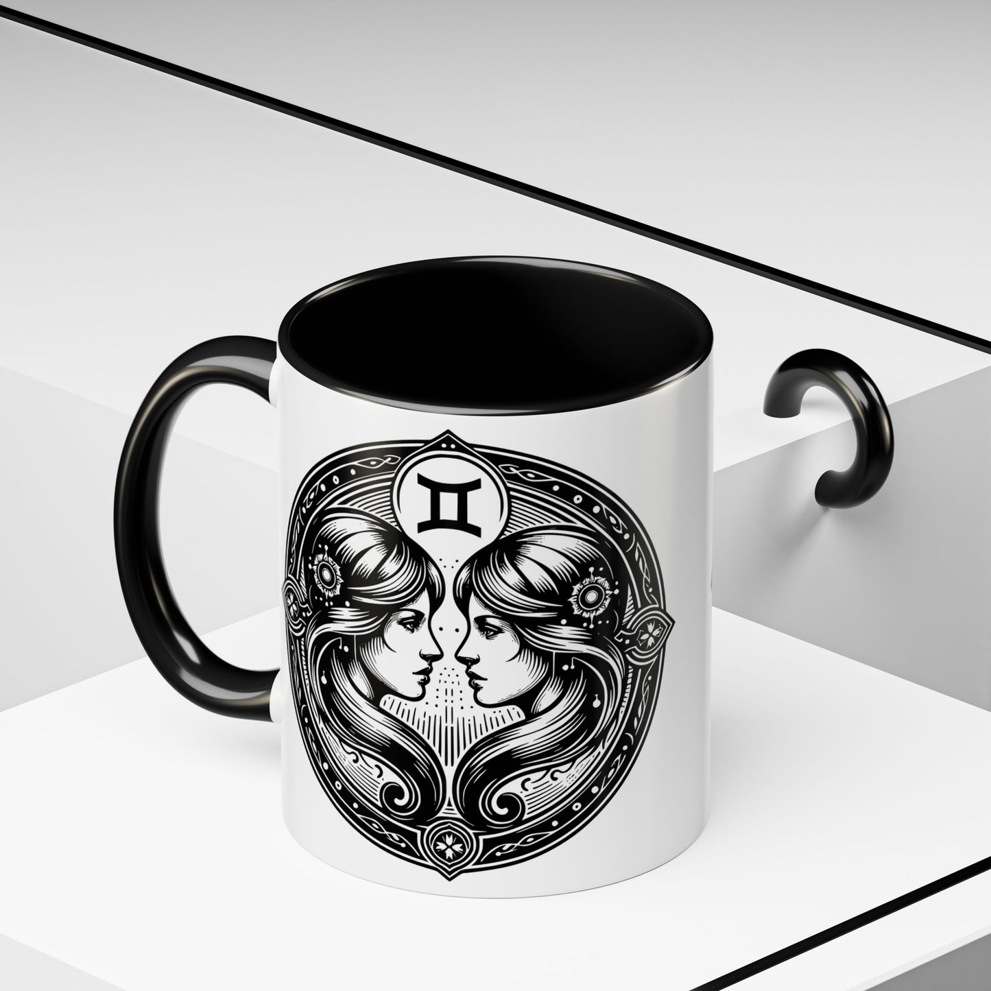 Zodiac Coffee Mug with Gemini Design, Astrology Gift Mug, Horoscope Coffee Cup, Unique Home Decor, Personalized Zodiac Mug
