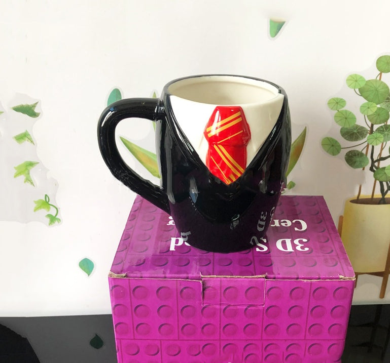 Cravate Tasse Périphérique de Bande Dessinée Créative Tasse En Céramique Tasse de Café Tasse Tasse Tasse D'eau Mâle