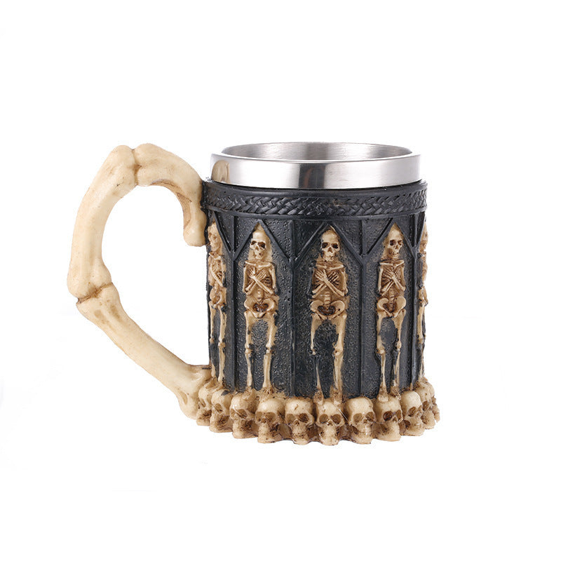Tasse Crâne Tête Vin Verre Résine Crâne Tête Personnalisé Cadeau Croix-frontière Sources Maison Décoration Bar à Bière Tasse
