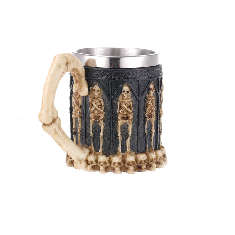 Tasse Crâne Tête Vin Verre Résine Crâne Tête Personnalisé Cadeau Croix-frontière Sources Maison Décoration Bar à Bière Tasse