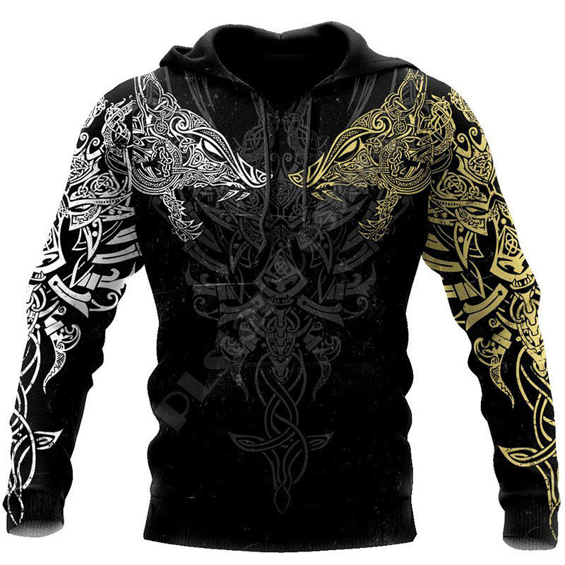 Jing Viking Warrior 3D Print Hoodie