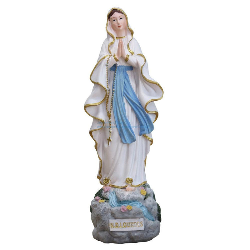 Enseigner Notre Dame Petit Ange Décoration 29cm Résine Artisanat