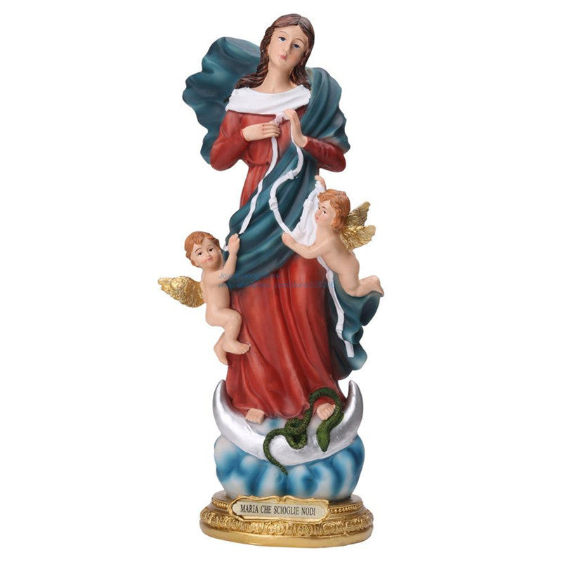 Enseigner Notre Dame Petit Ange Décoration 29cm Résine Artisanat
