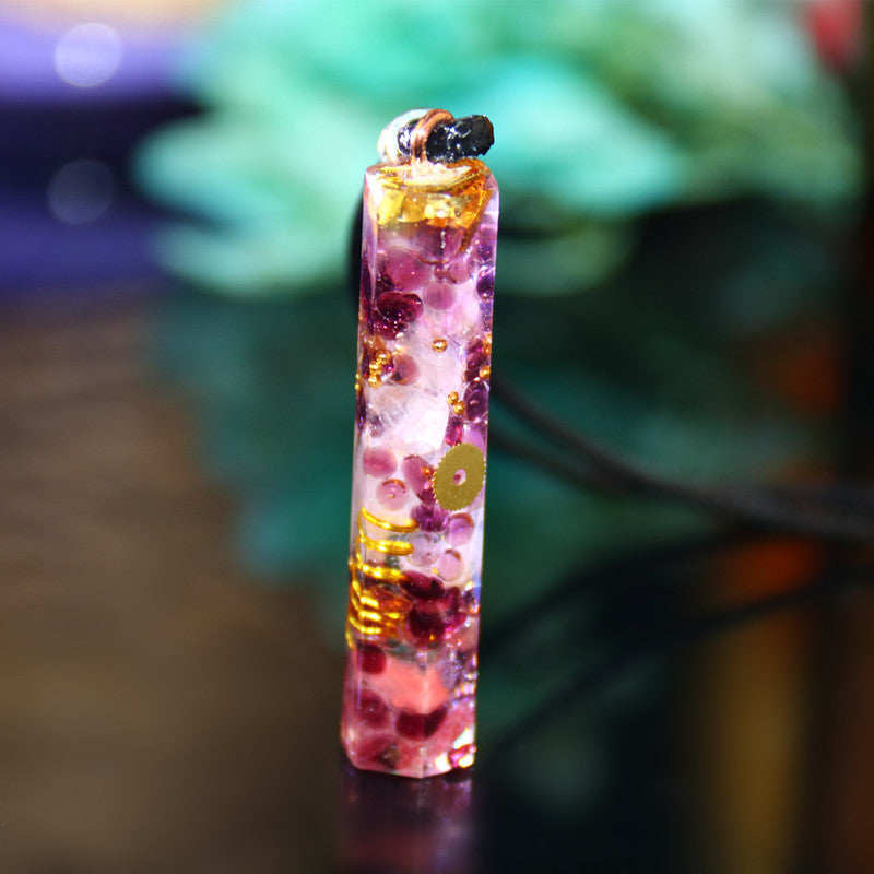 AURA REIKI Orgonite D'énergie Pendentif et Chaîne pour Hommes Et Femmes ,Collier chance Guérison Wicca