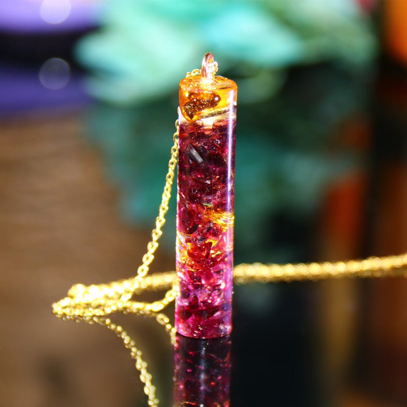 AURA REIKI Orgonite D'énergie Pendentif et Chaîne pour Hommes Et Femmes ,Collier chance Guérison Wicca