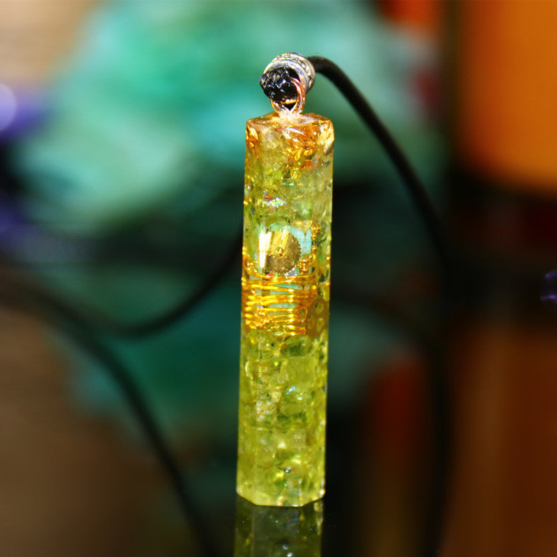 AURA REIKI Orgonite D'énergie Pendentif et Chaîne pour Hommes Et Femmes ,Collier chance Guérison Wicca