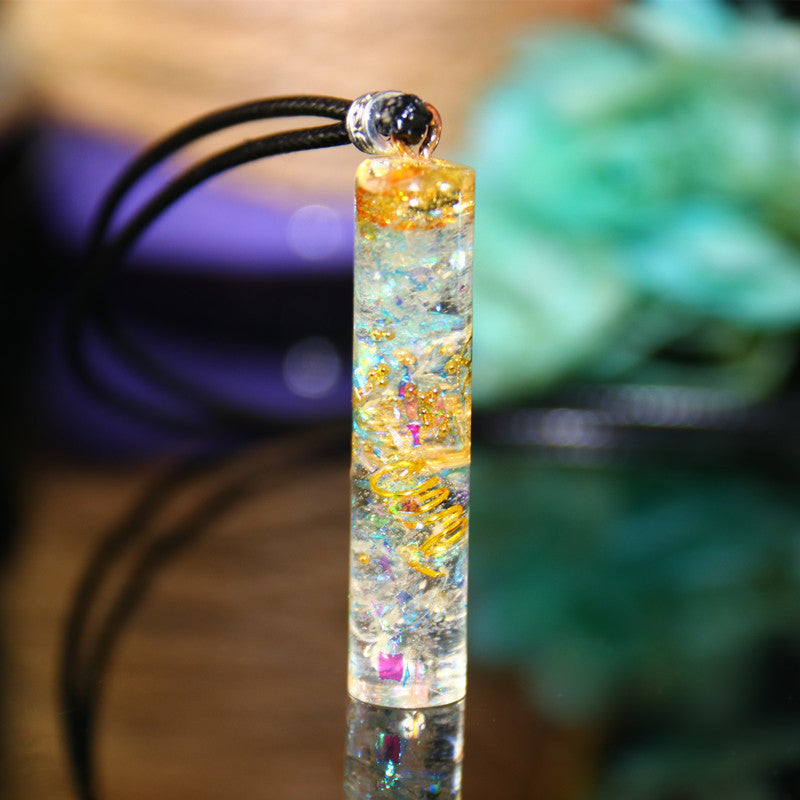 AURA REIKI Orgonite D'énergie Pendentif et Chaîne pour Hommes Et Femmes ,Collier chance Guérison Wicca