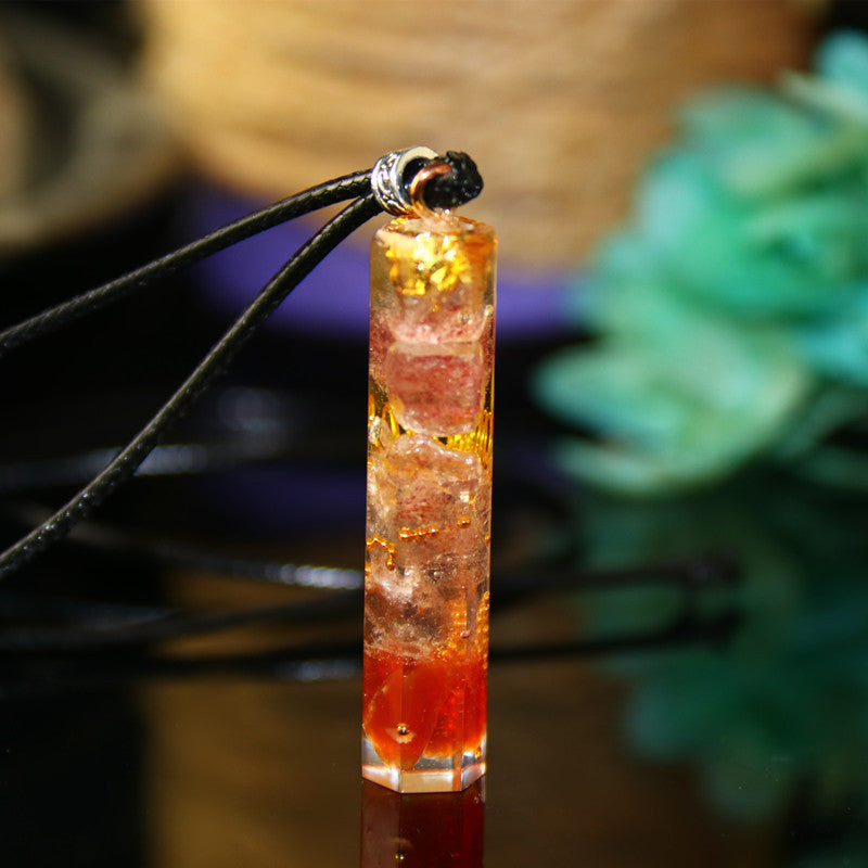 AURA REIKI Orgonite D'énergie Pendentif et Chaîne pour Hommes Et Femmes ,Collier chance Guérison Wicca