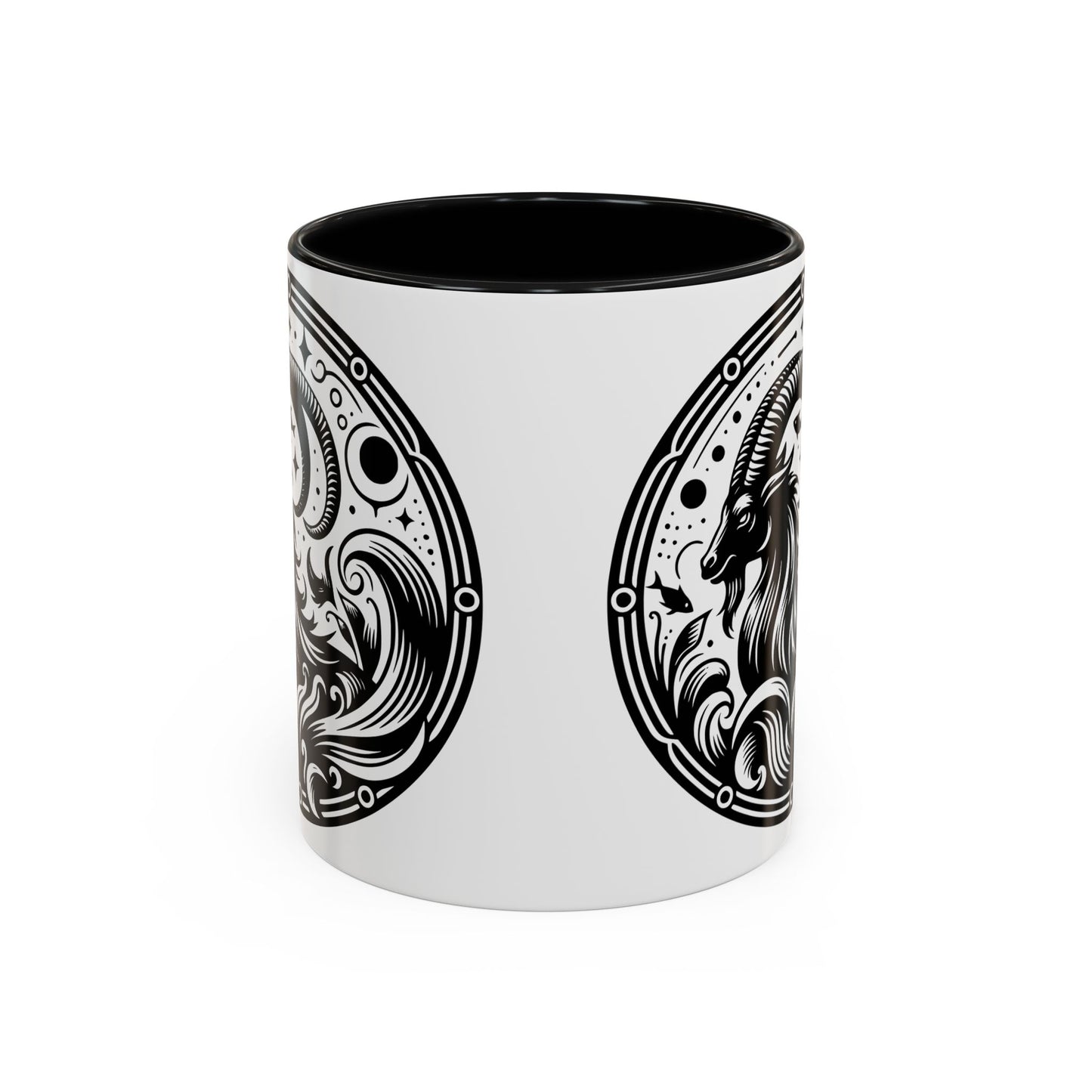 Astrological Black and White Accent Coffee Mug - Zodiac Sign, Horoscope Gift, Astrology Lovers, Unique Kitchen Decor, Cosmic Drinkware
