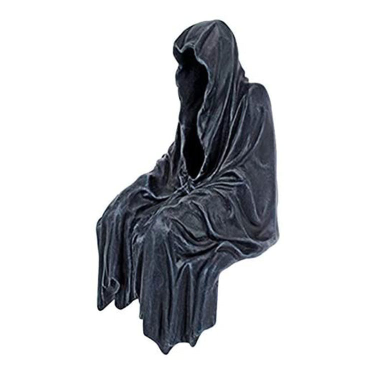 Reaper Assis Statue Secret Style Artisanat Gothique Creeper Résine Assis Statue Ornements