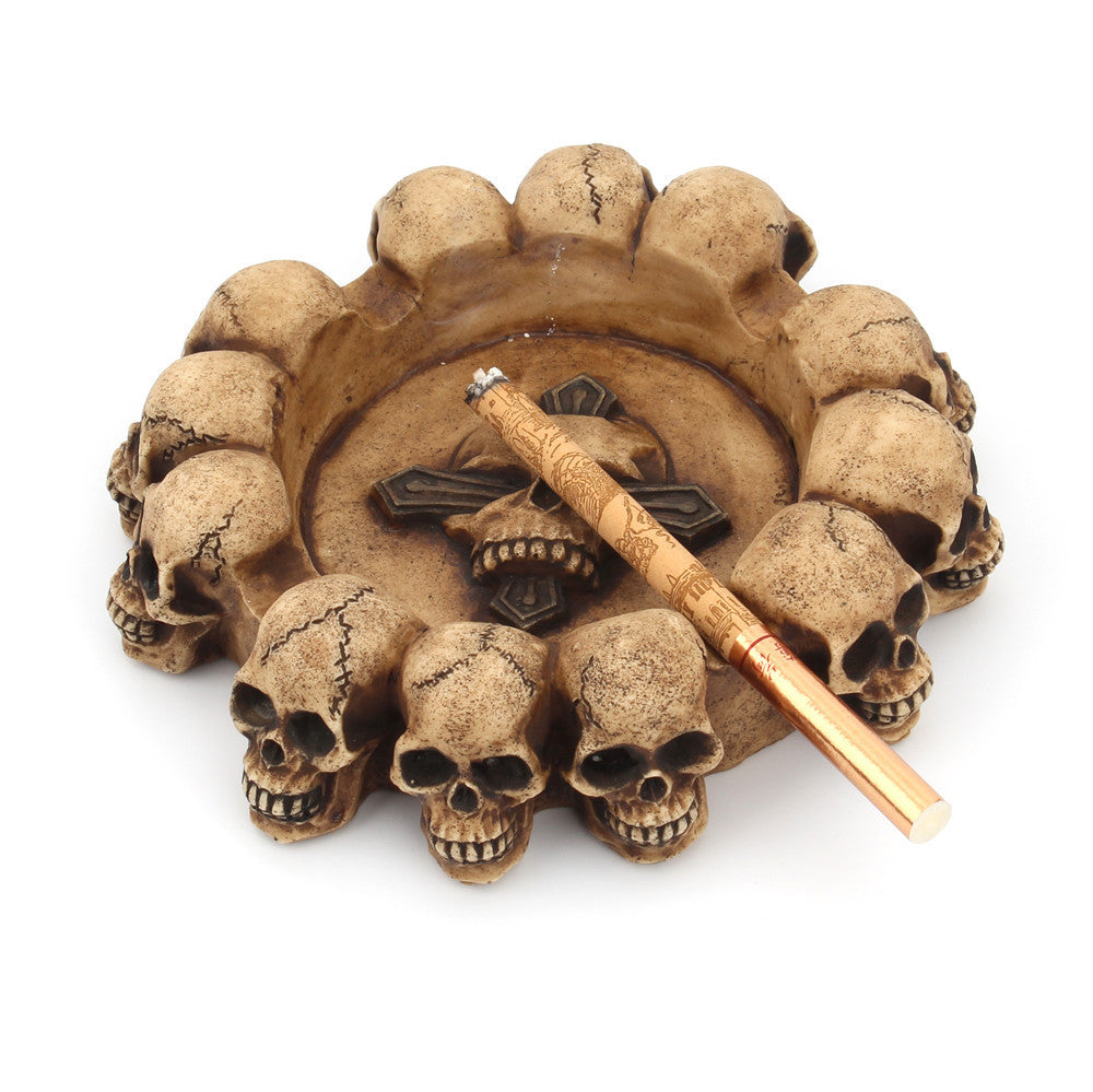 Creative Gothic Style Multi-headed Skull Ashtray