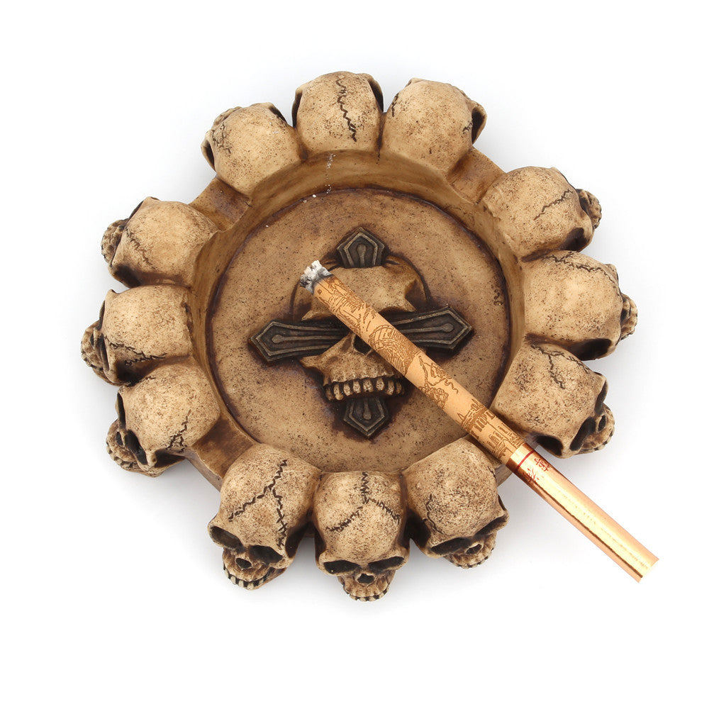 Creative Gothic Style Multi-headed Skull Ashtray