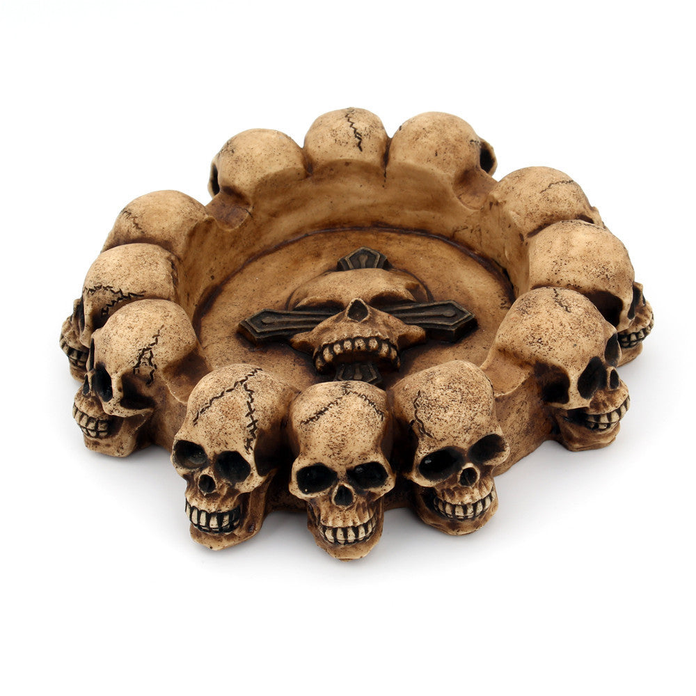 Creative Gothic Style Multi-headed Skull Ashtray