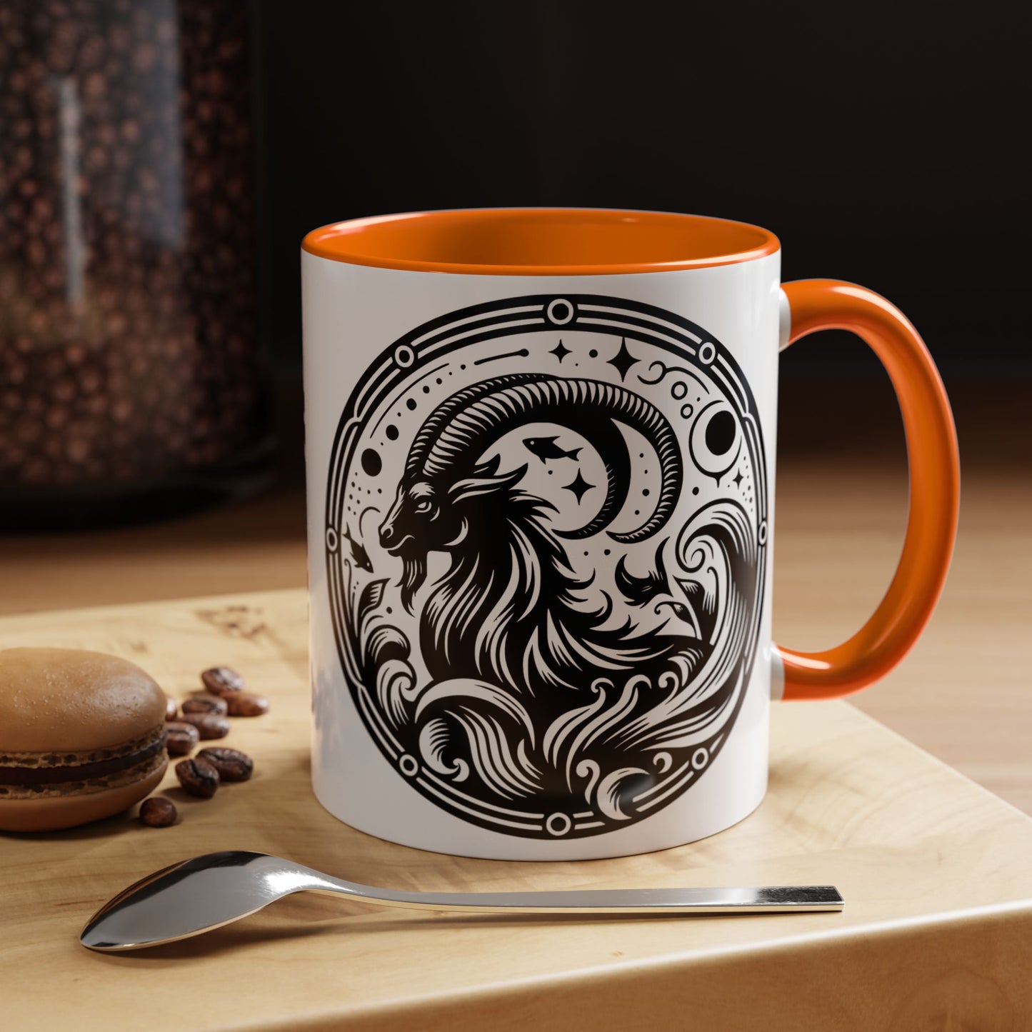 Astrological Black and White Accent Coffee Mug - Zodiac Sign, Horoscope Gift, Astrology Lovers, Unique Kitchen Decor, Cosmic Drinkware