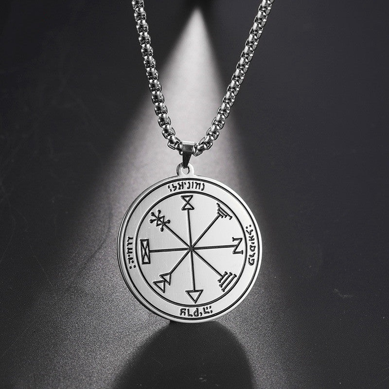 Viking Stainless Steel Jewelry Hardware Crystal Amulet Solomon Seal Pendant Love Kabbalah Pagan