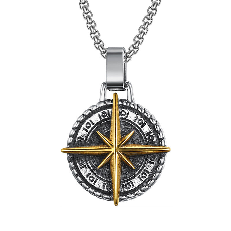 European And American Vintage Stainless Steel Cross Necklace Jewelry