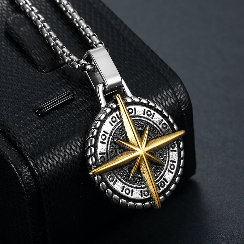 European And American Vintage Stainless Steel Cross Necklace Jewelry