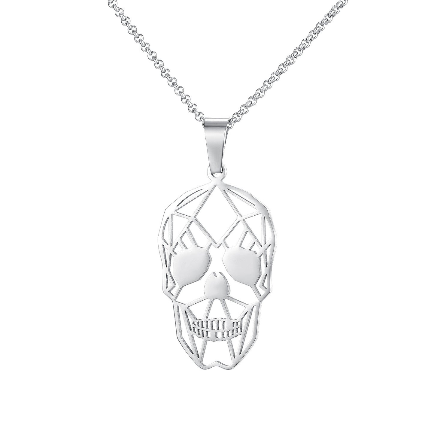 Personnalité Tendance Gothique Hip Hop Creux Crâne Titane Acier Collier