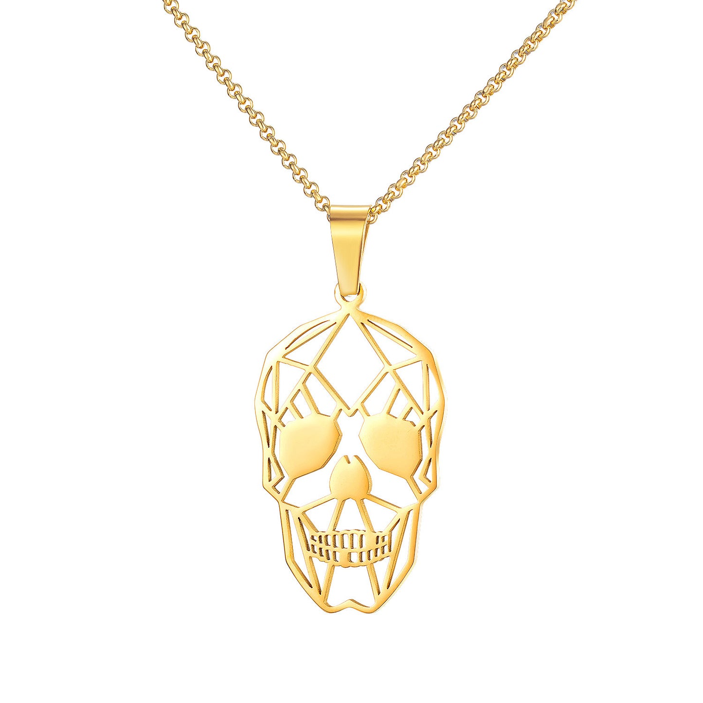 Personnalité Tendance Gothique Hip Hop Creux Crâne Titane Acier Collier