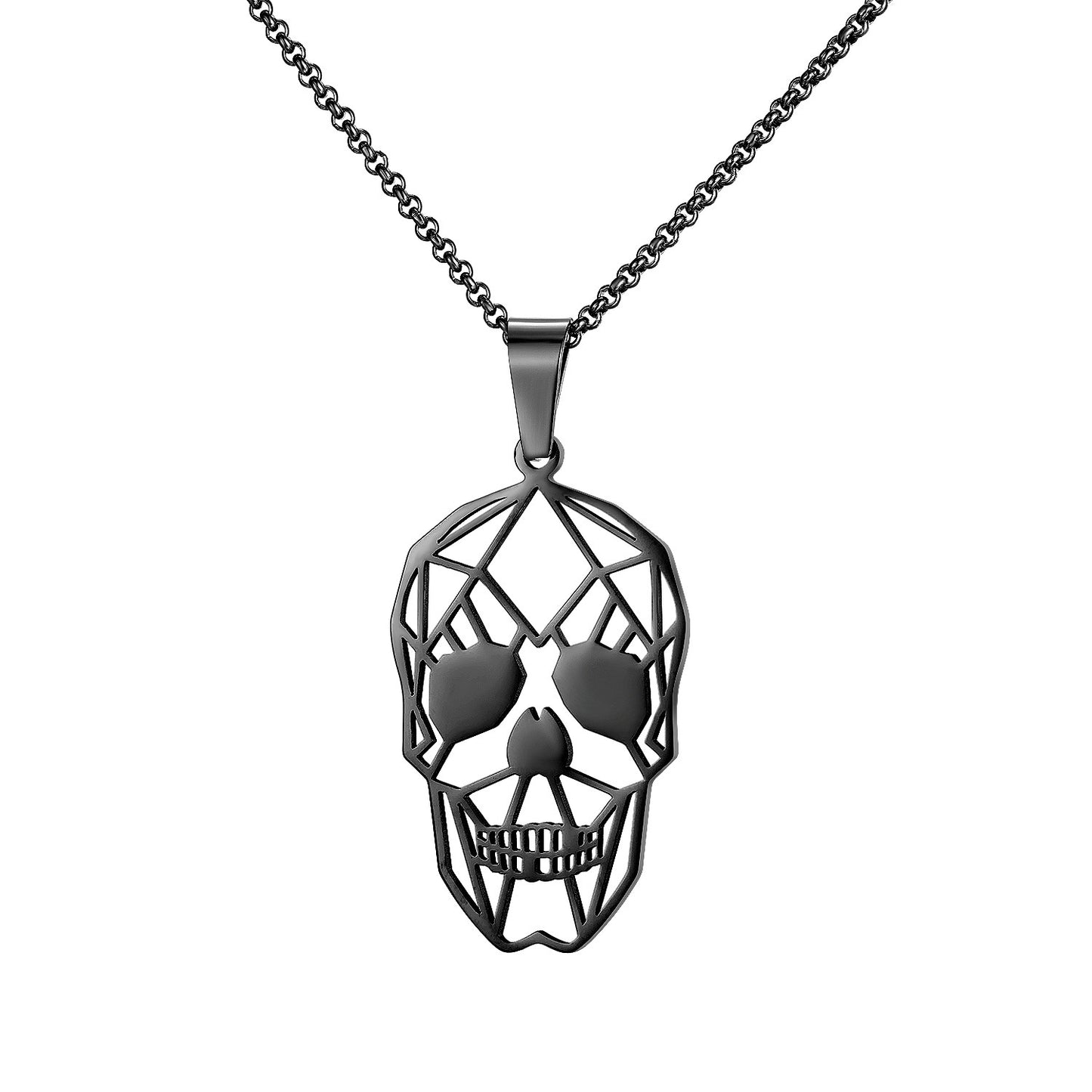 Personnalité Tendance Gothique Hip Hop Creux Crâne Titane Acier Collier