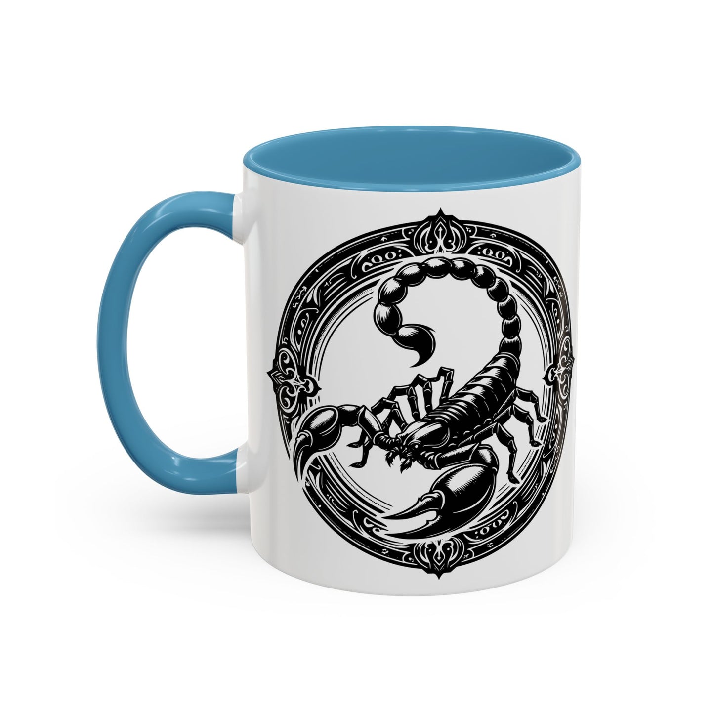 Scorpio Accent Coffee Mug - Personalized Gift, Zodiac Decor, Astrology Lover's Mug, Black and White Design, Birthday Gift