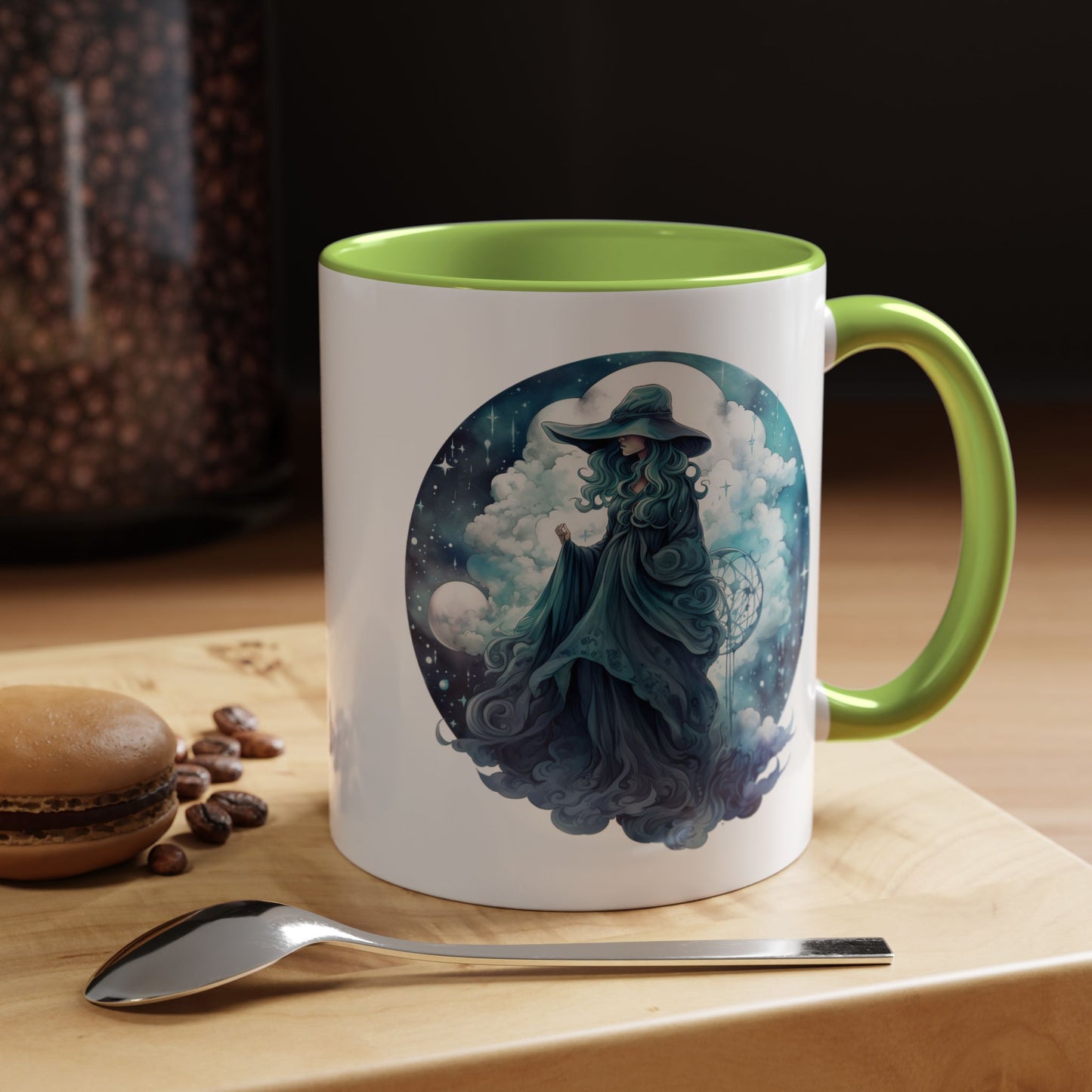 Celestial Dreamer Coffee Mug, Mystical Art Mug, Witchy Coffee Cup, Unique Gift for Her, Fantasy Mug, Astrology Theme