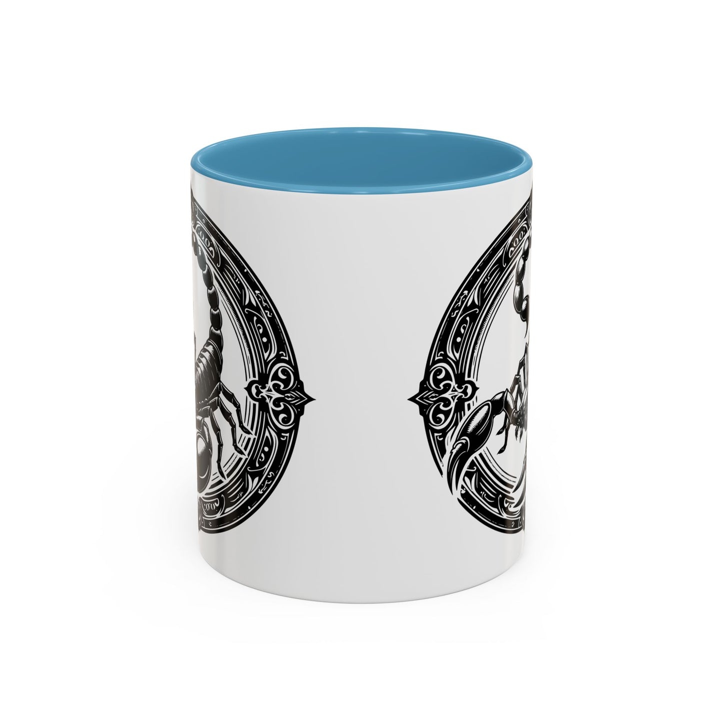 Scorpio Accent Coffee Mug - Personalized Gift, Zodiac Decor, Astrology Lover's Mug, Black and White Design, Birthday Gift