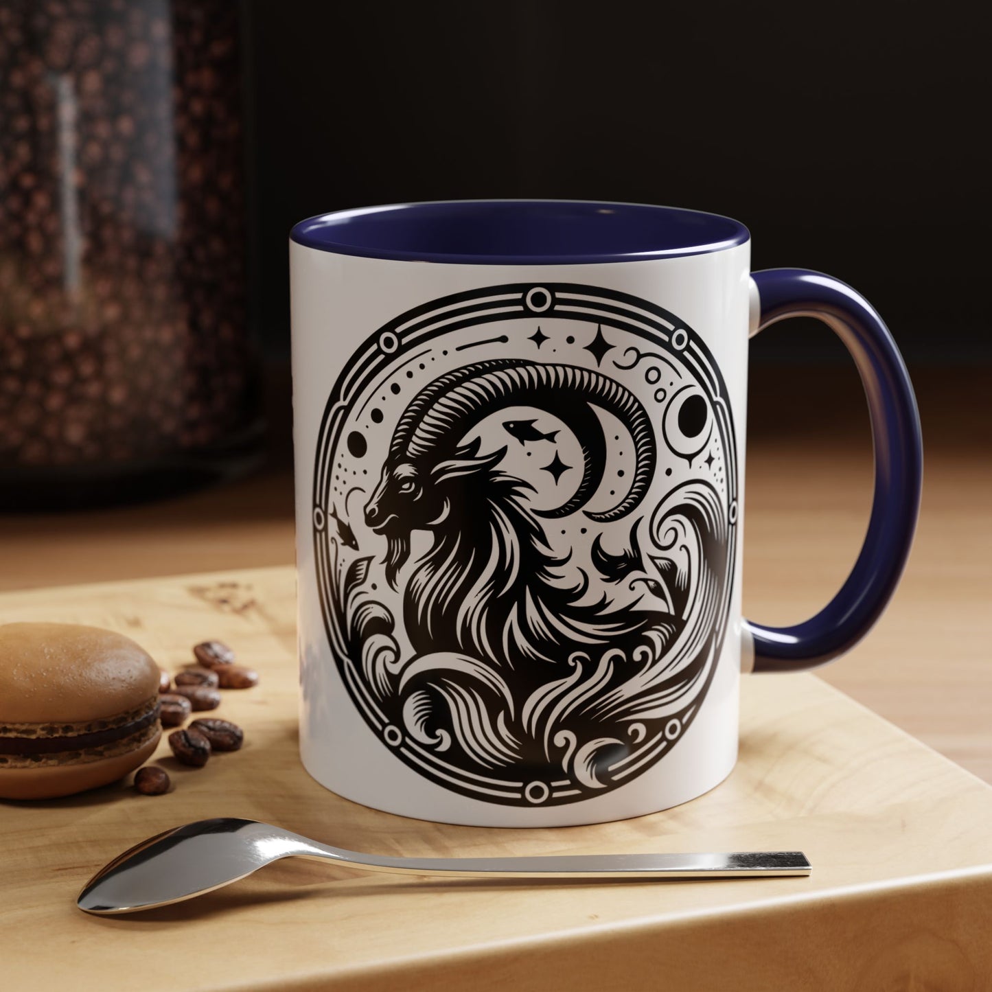 Astrological Black and White Accent Coffee Mug - Zodiac Sign, Horoscope Gift, Astrology Lovers, Unique Kitchen Decor, Cosmic Drinkware