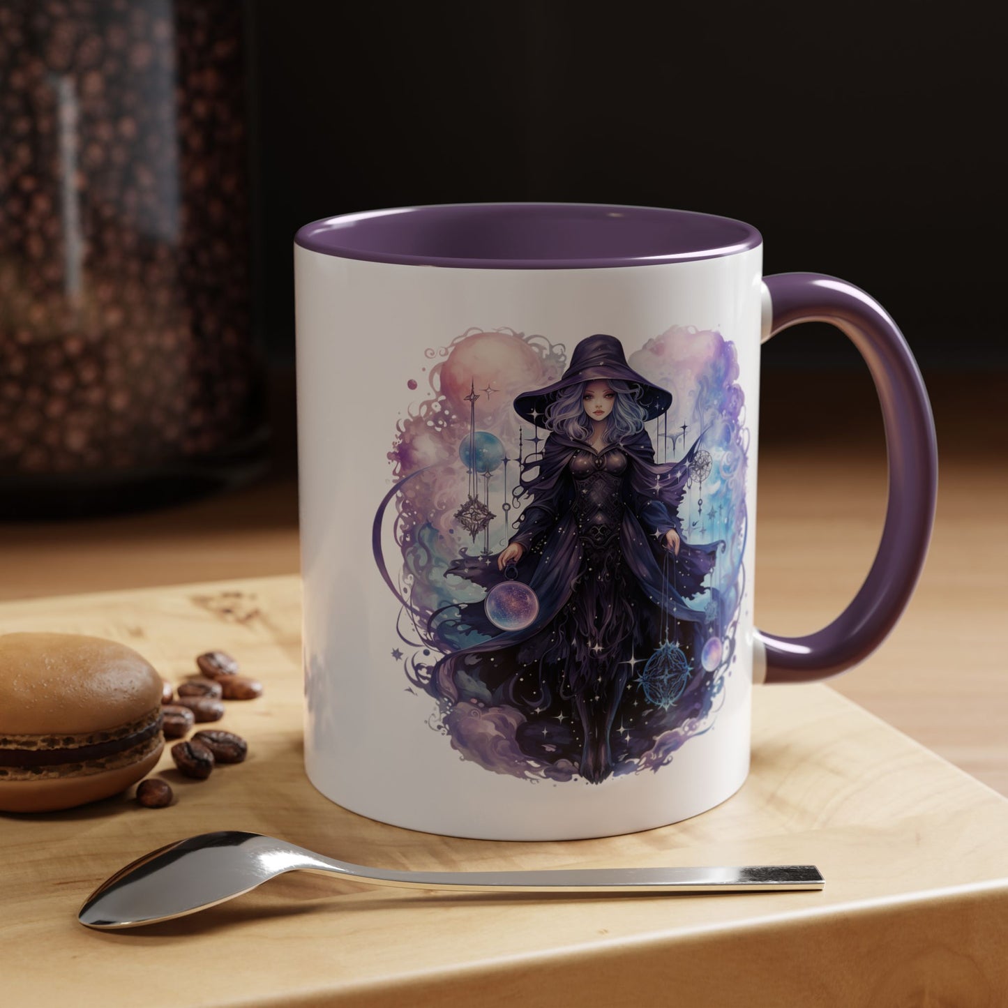 Mystical Witch Coffee Mug | Enchanting Beverage Cup | Moon Phase Gift for Witch Lovers, Halloween Décor, Unique Present