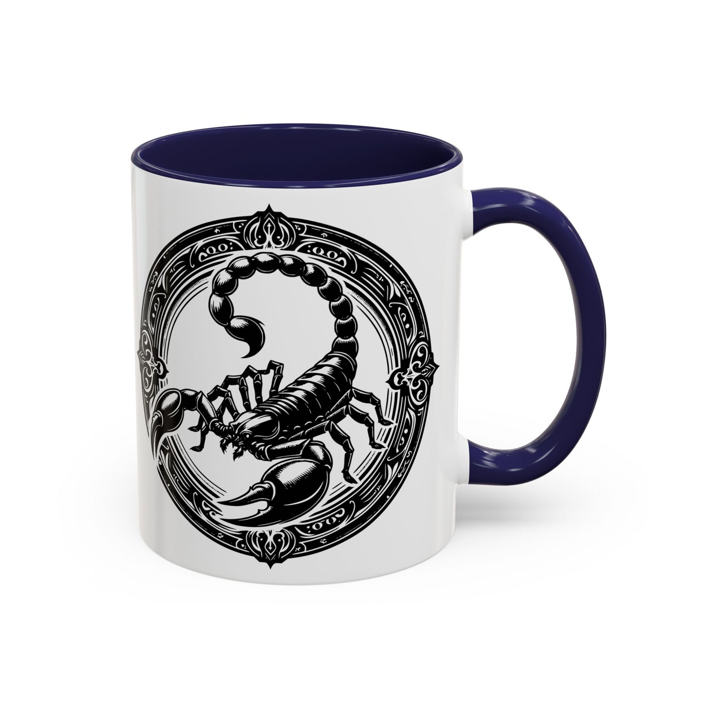 Scorpio Accent Coffee Mug - Personalized Gift, Zodiac Decor, Astrology Lover's Mug, Black and White Design, Birthday Gift