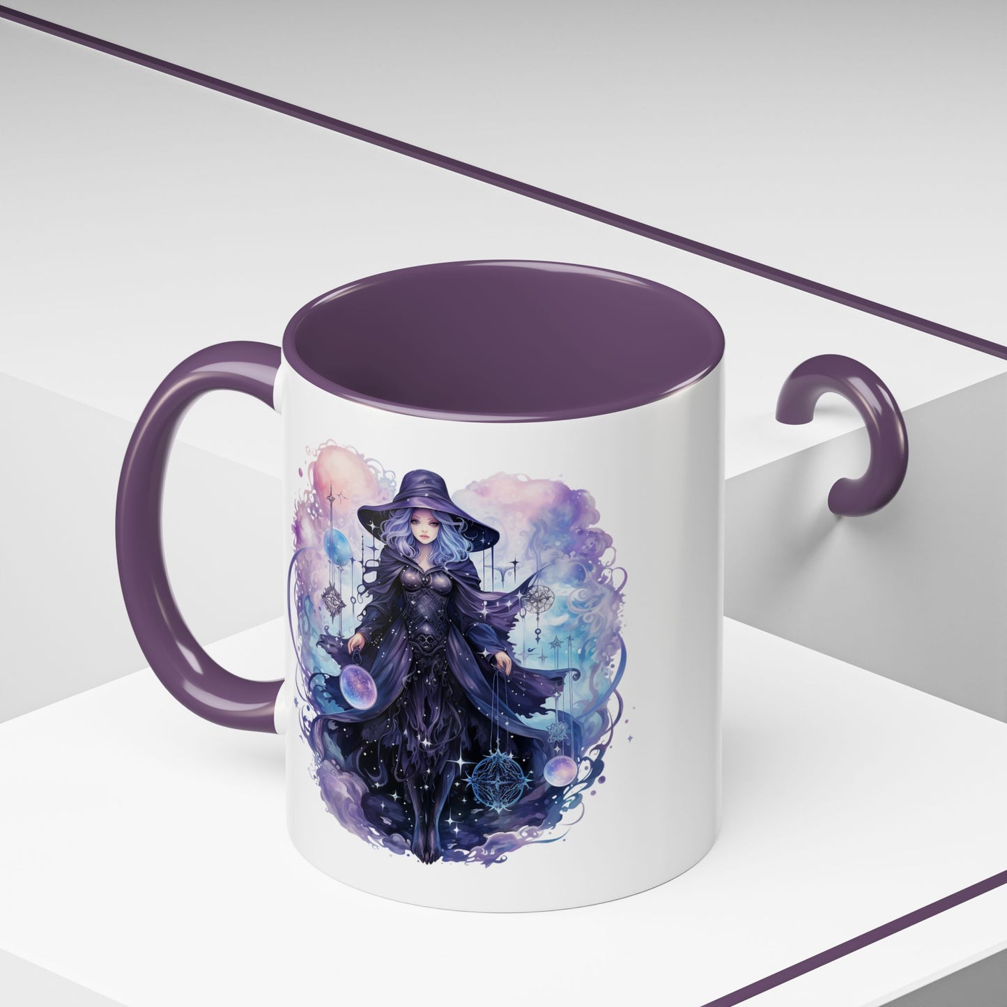 Mystical Witch Coffee Mug | Enchanting Beverage Cup | Moon Phase Gift for Witch Lovers, Halloween Décor, Unique Present