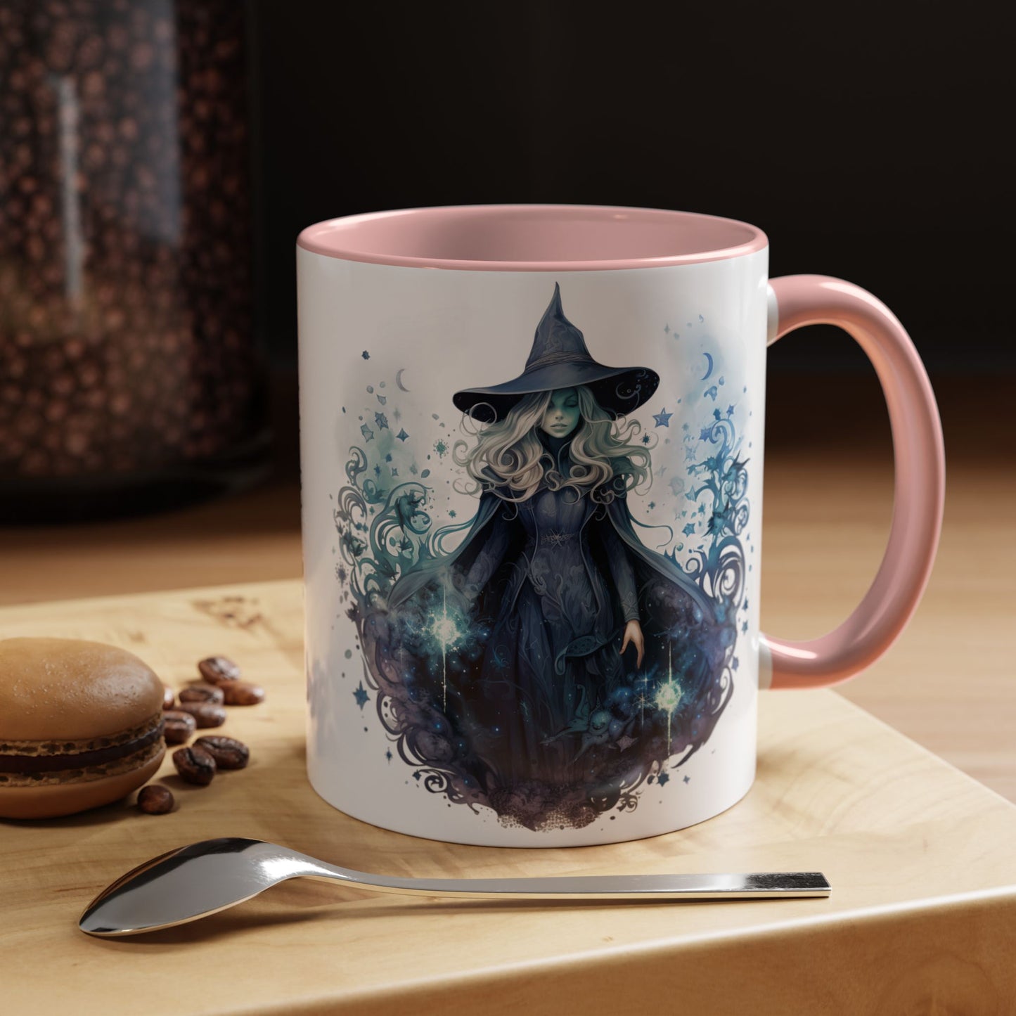 Witchy Accent Coffee Mug | Magical Coffee Cup, Halloween Decor, Gift for Witches, Enchanted Kitchenware, Mystical Mug