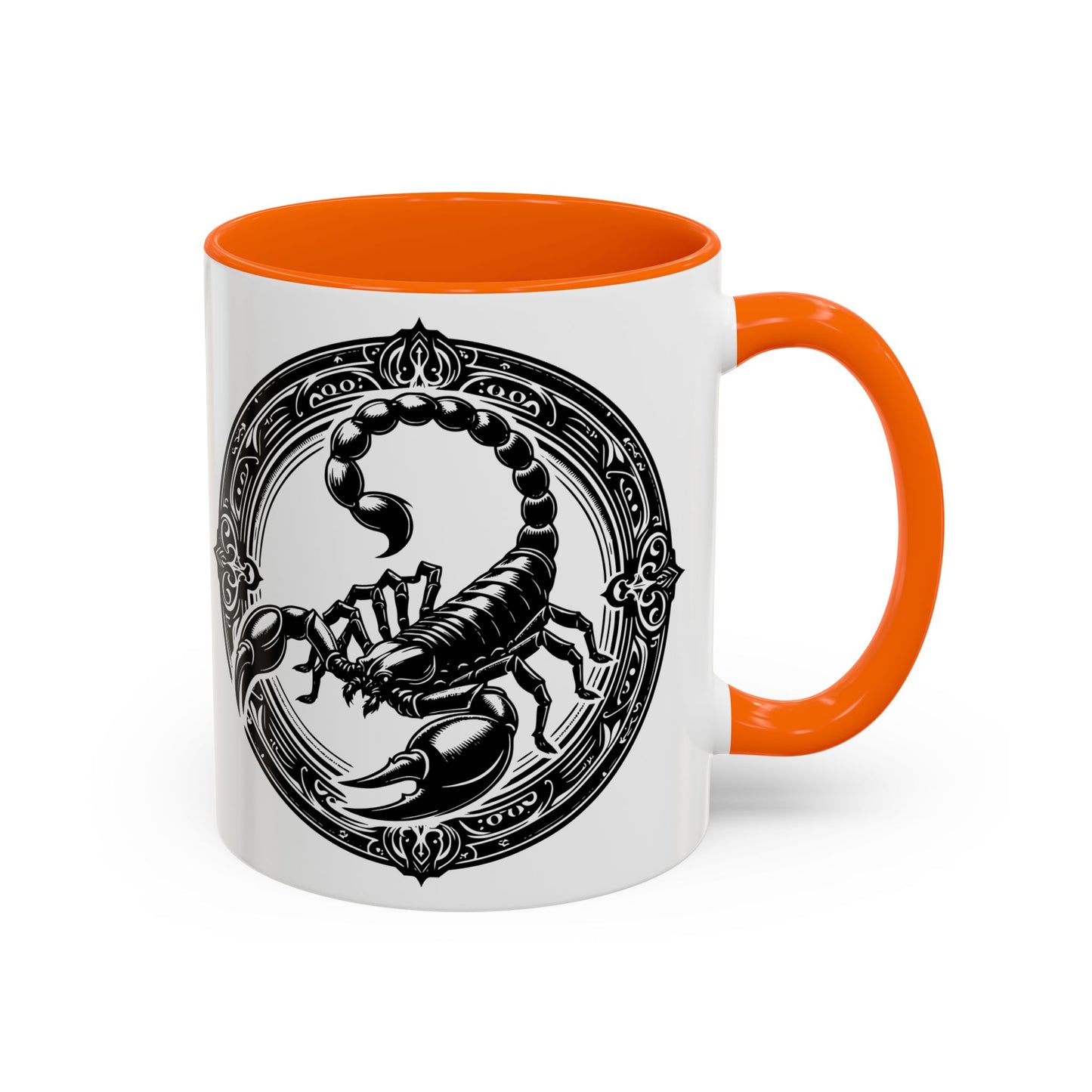 Scorpio Accent Coffee Mug - Personalized Gift, Zodiac Decor, Astrology Lover's Mug, Black and White Design, Birthday Gift