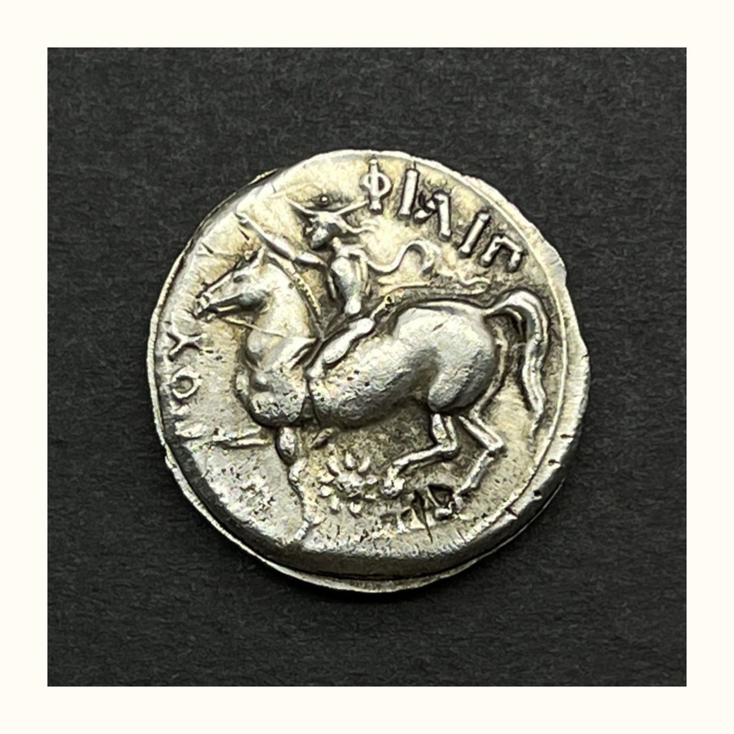 Retro Greek Silver Coin Zeus Sagittarius Guardian Goddess Necklace