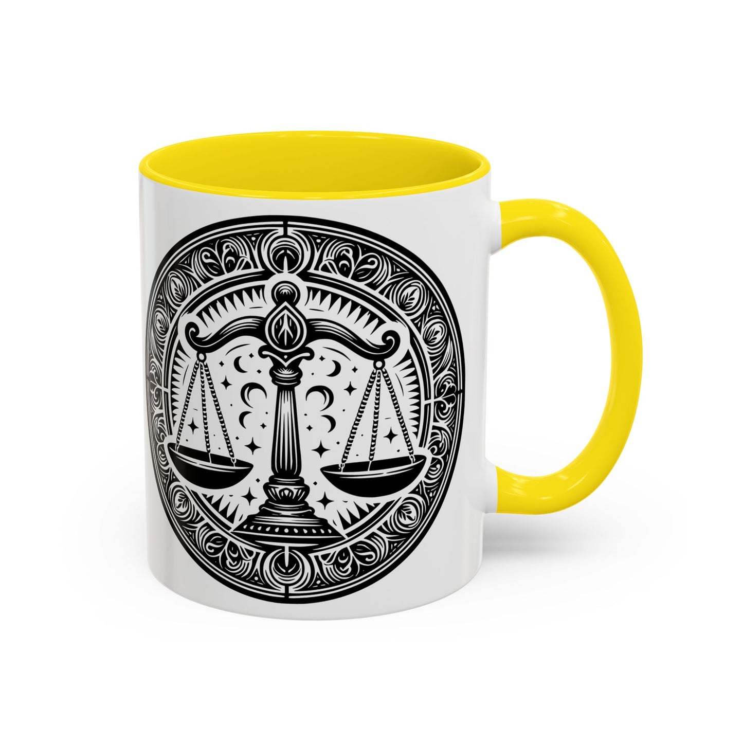 Justice Scale Accent Coffee Mug - Perfect Gift for Lawyers, Graduations, Law School, Legal Professionals, Motivational Decor