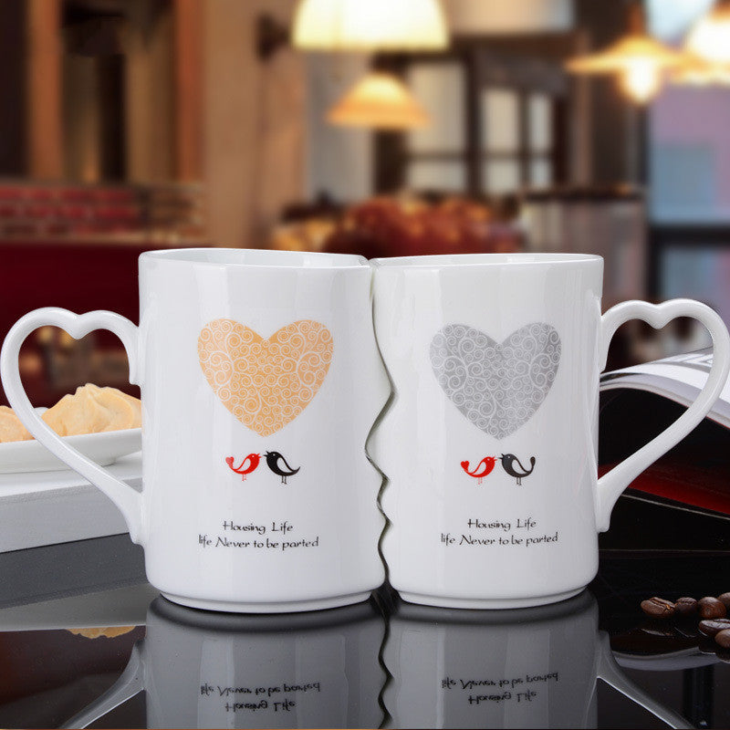 Tasse pour couple En Céramique Café Baiser, cadeau du Jour de Valentine