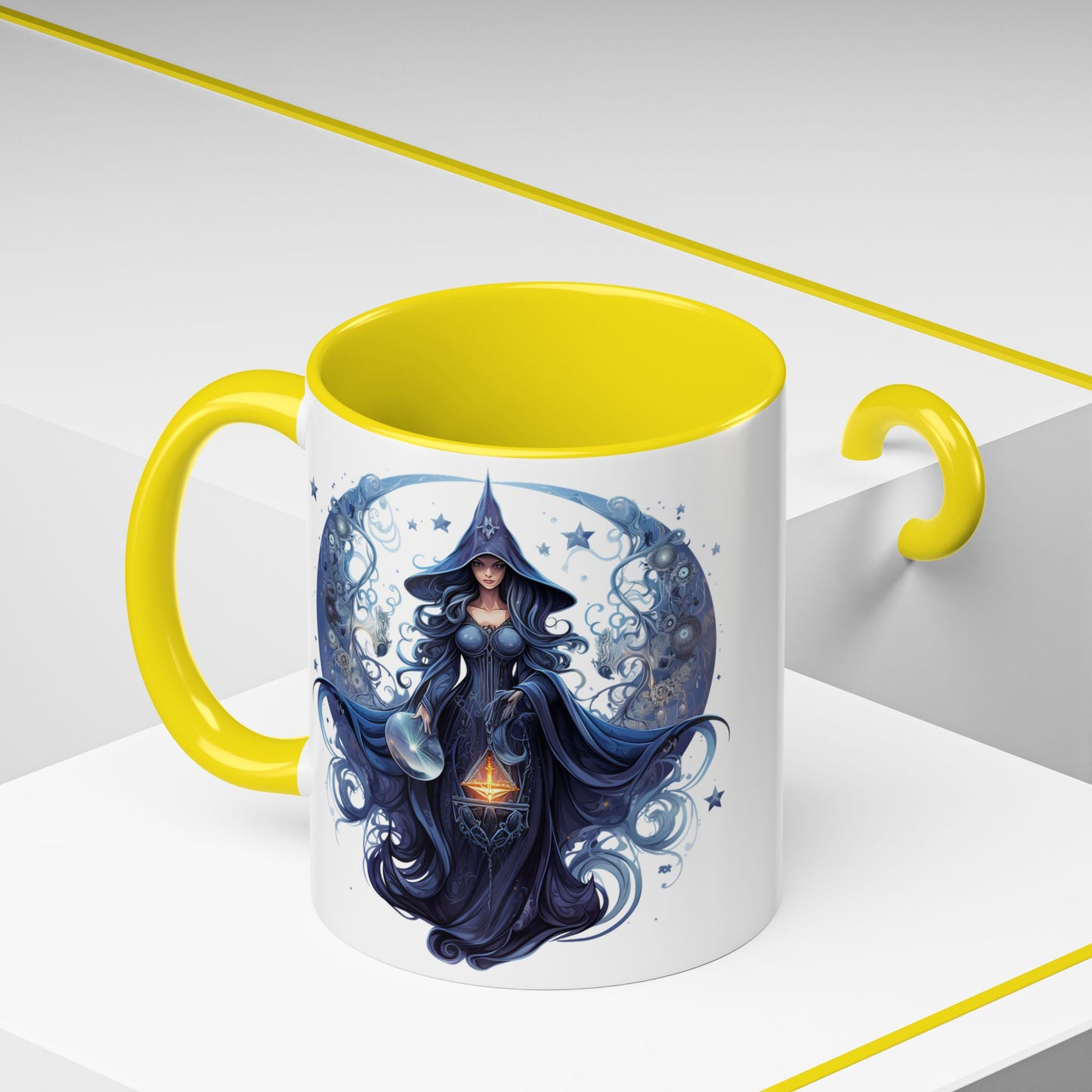 Enchanting Witch Coffee Mug - Mystic Art, Magical Decor, Astrology Gift, Unique Kitchenware, Celestial Drinkware