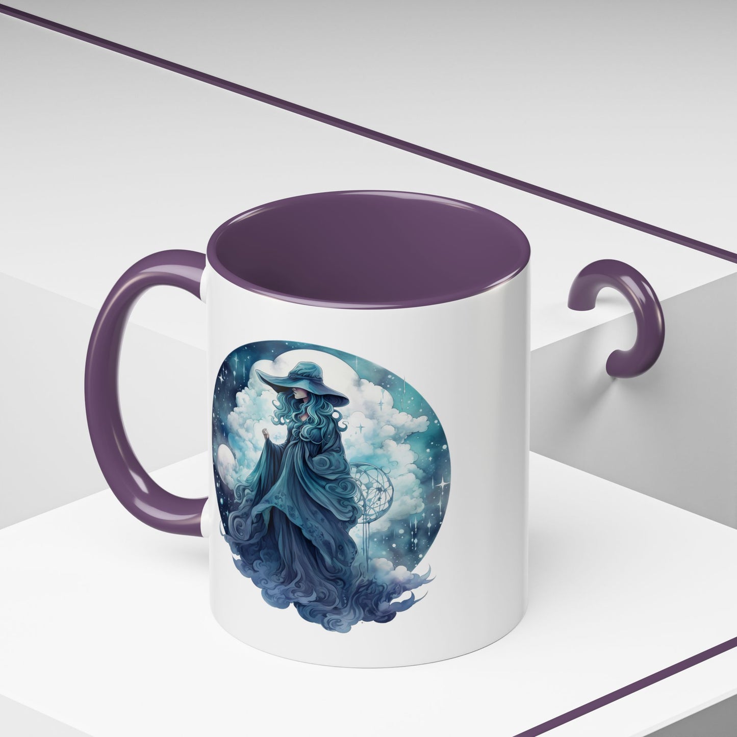 Celestial Dreamer Coffee Mug, Mystical Art Mug, Witchy Coffee Cup, Unique Gift for Her, Fantasy Mug, Astrology Theme